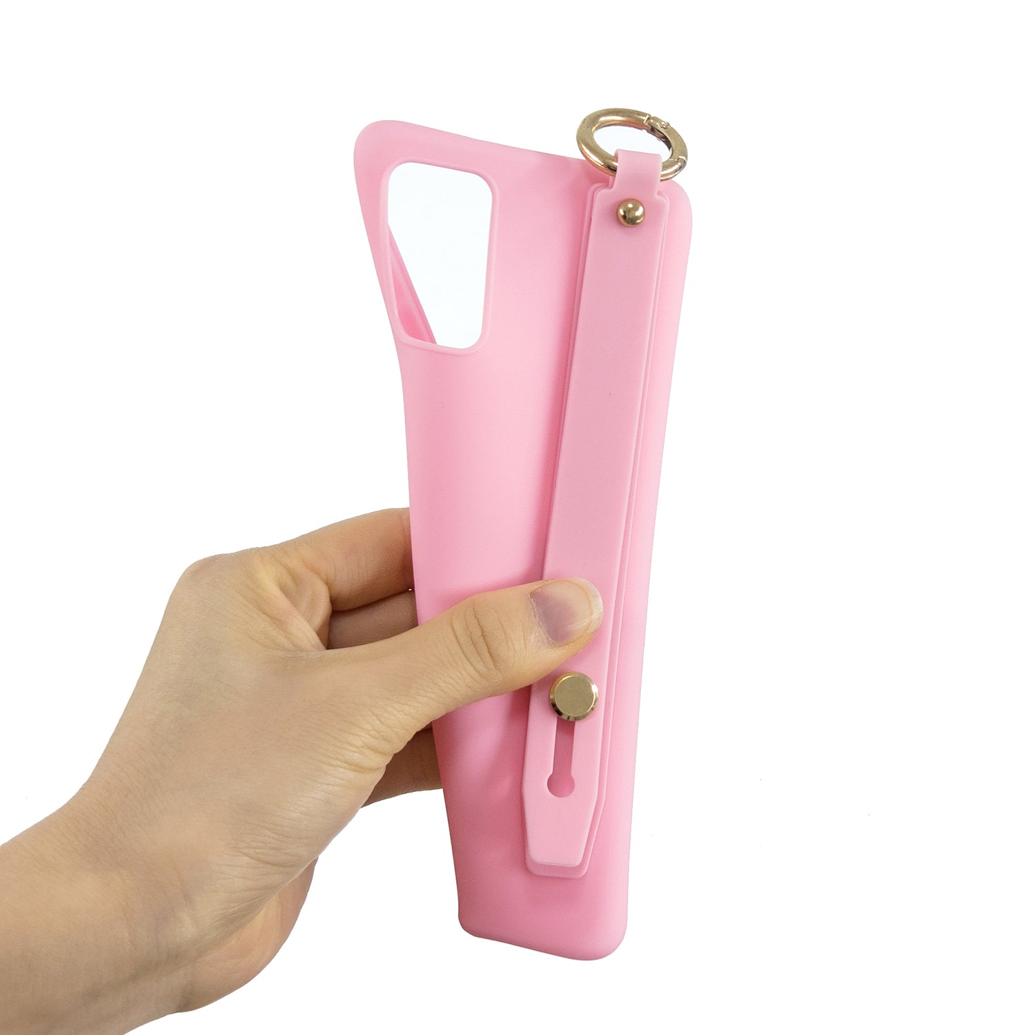 TPU Cell Phone Back Case with Wrist Strap Kickstand for Samsung Galaxy S20 Plus / S20 Plus 5G - Deep Pink TPU Cell Phone Back Case with Wrist Strap Kickstand for Samsung Galaxy S20 Plus / S20 Plus 5G - Deep Pink